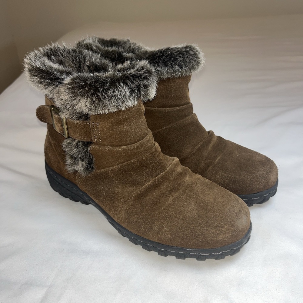 Khombu LINDSEY All Seasons Brown Leather Boots‎ Women's Size 7